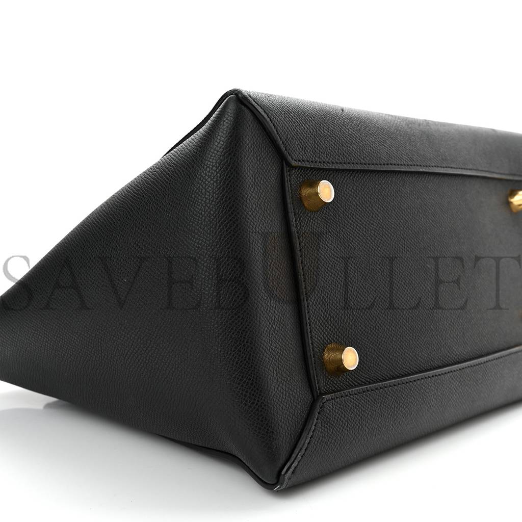CELINE GRAINED CALFSKIN MINI BELT BAG BLACK (28*23*17cm) CELINE GRAINED CALFSKIN MINI BELT BAG BLACK (28*23*17cm)