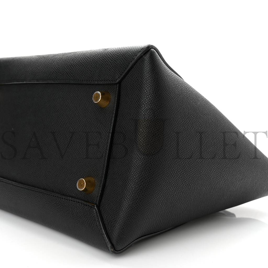 CELINE GRAINED CALFSKIN MINI BELT BAG BLACK (28*23*17cm) CELINE GRAINED CALFSKIN MINI BELT BAG BLACK (28*23*17cm)