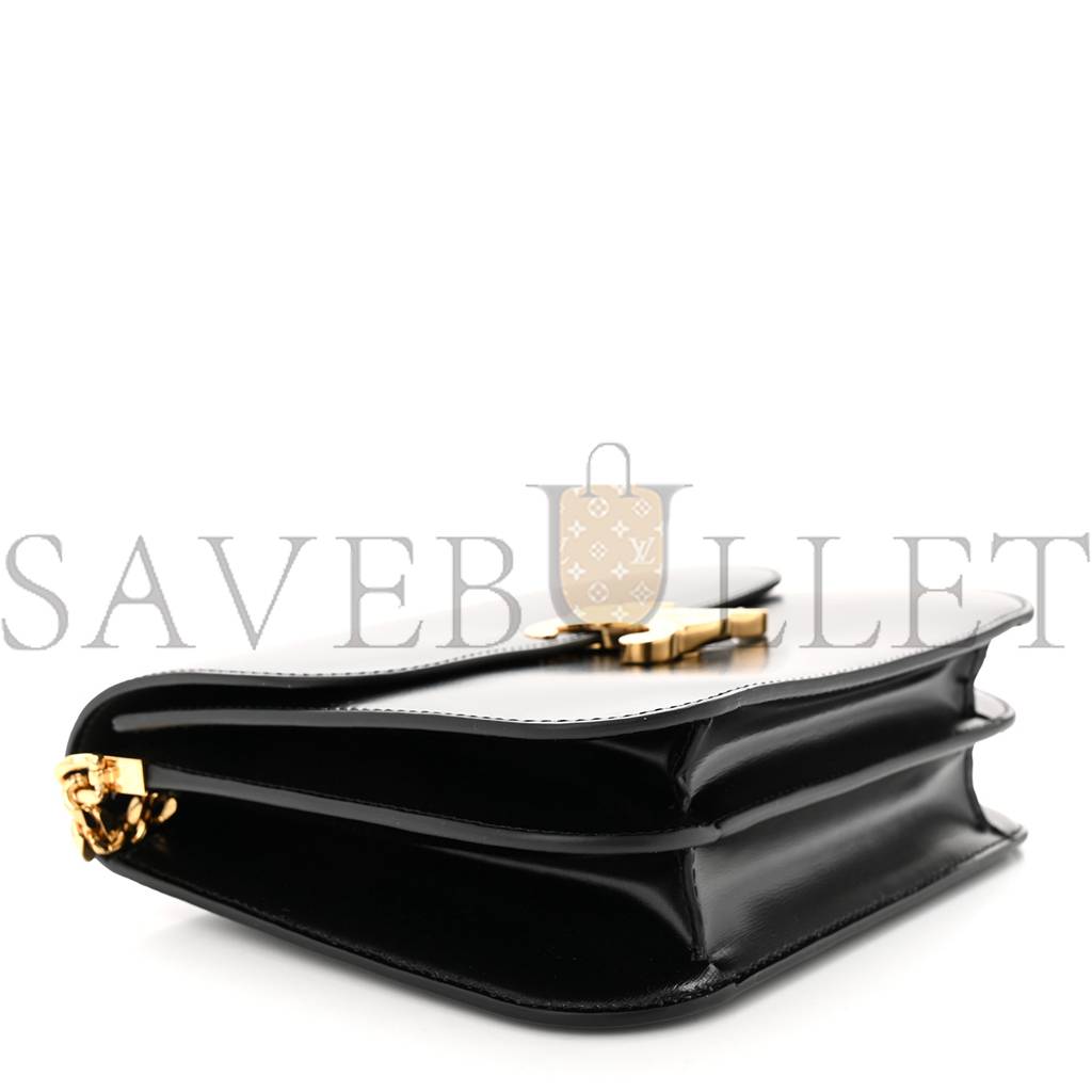 CELINE SHINY CALFSKIN COLLEGE TRIOMPHE BLACK (20*16*6cm) CELINE SHINY CALFSKIN COLLEGE TRIOMPHE BLACK (20*16*6cm)