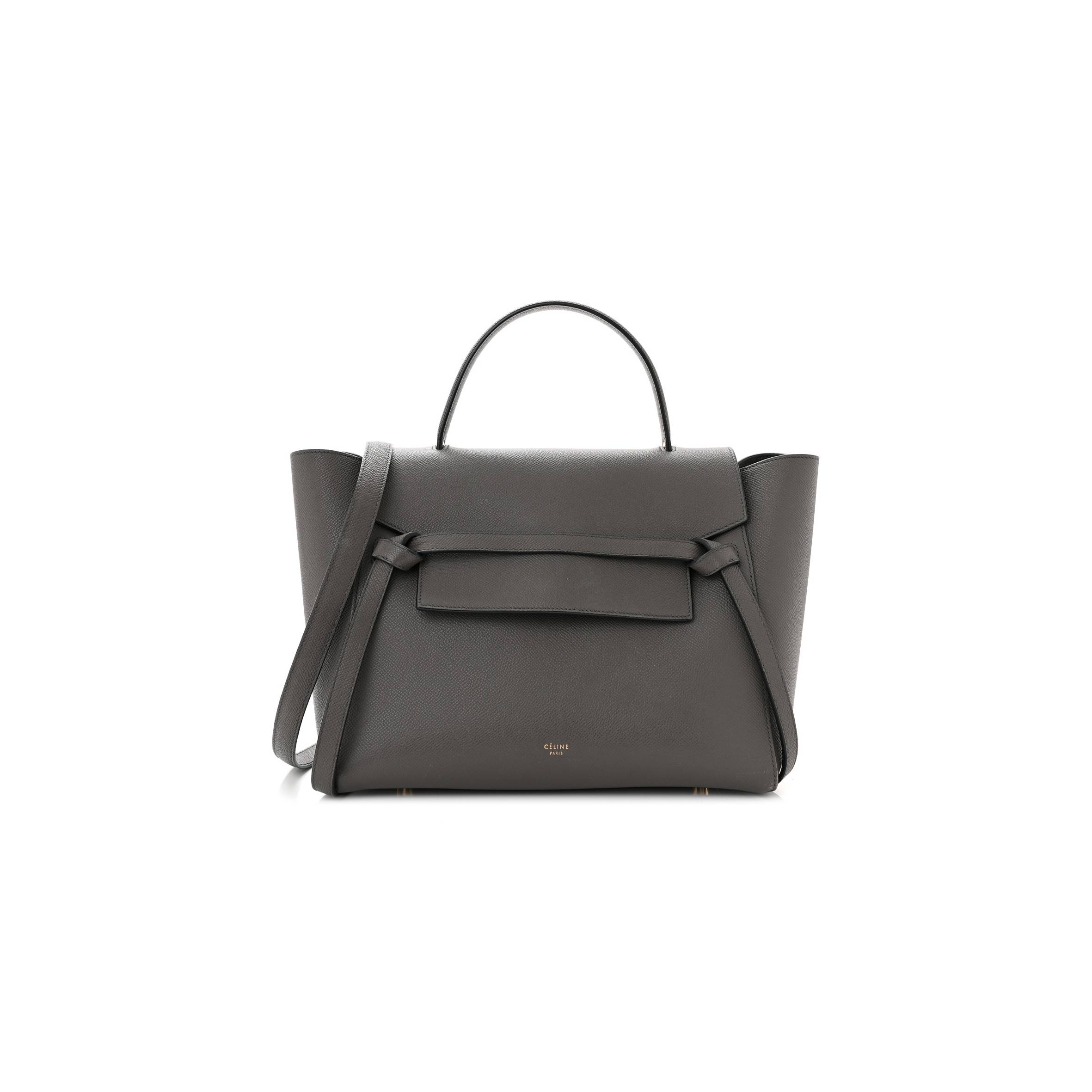 CELINE GRAINED CALFSKIN MINI BELT BAG GREY (28*22*18cm) CELINE GRAINED CALFSKIN MINI BELT BAG GREY (28*22*18cm)