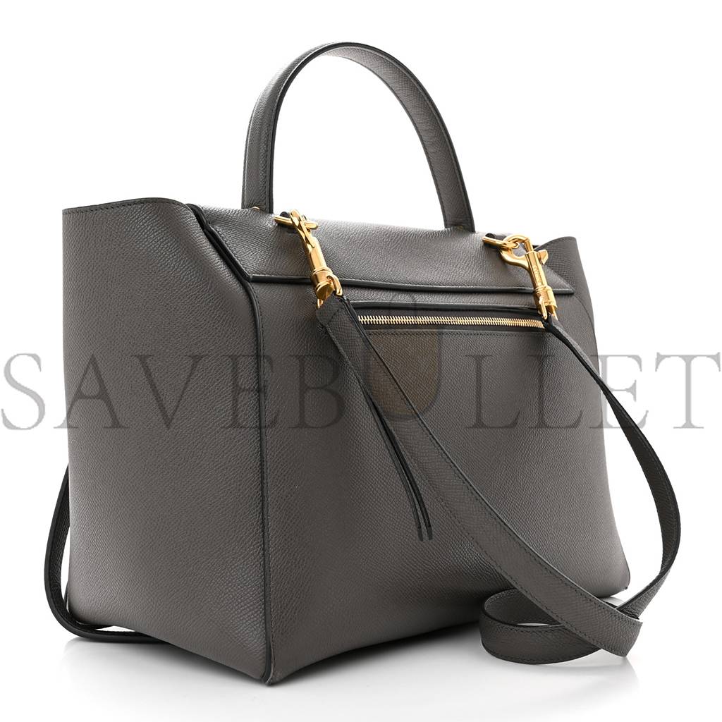 CELINE GRAINED CALFSKIN MINI BELT BAG GREY (28*22*18cm) CELINE GRAINED CALFSKIN MINI BELT BAG GREY (28*22*18cm)