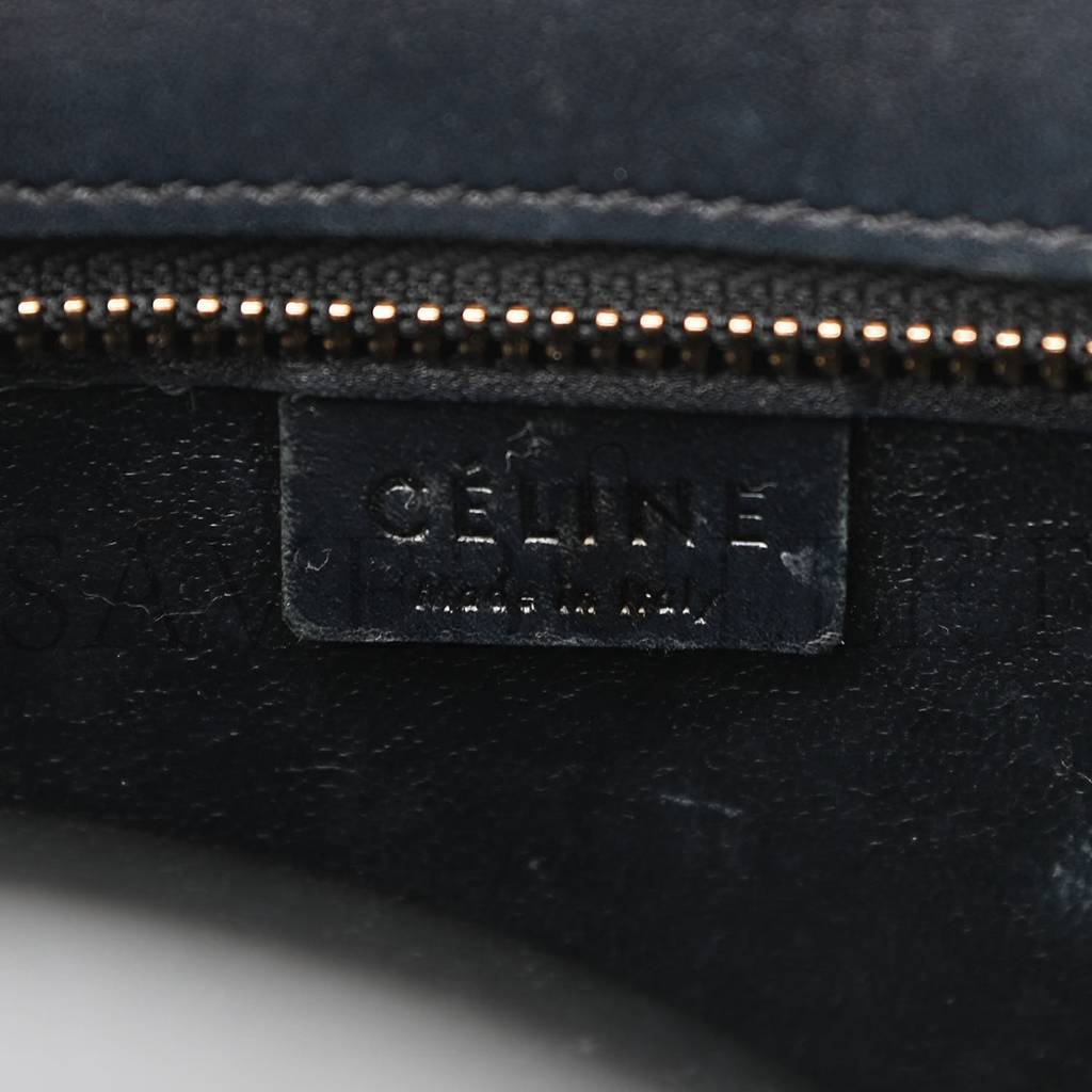 CELINE BULLHIDE CALFSKIN NUBUCK BI-COLOR NANO LUGGAGE BLACK WHITE (20*20*10cm) CELINE BULLHIDE CALFSKIN NUBUCK BI-COLOR NANO LUGGAGE BLACK WHITE (20*20*10cm)