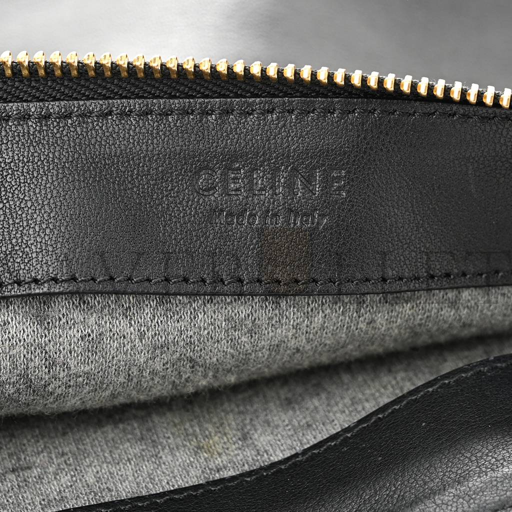 CELINE LAMBSKIN SMALL TRIO CROSSBODY BAG BLACK (22*15*4cm)v CELINE LAMBSKIN SMALL TRIO CROSSBODY BAG BLACK (22*15*4cm)v
