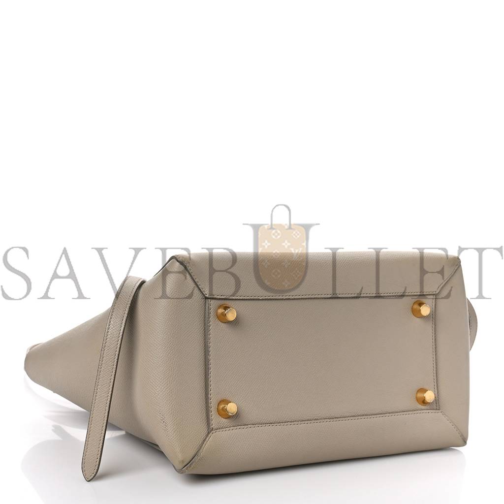 CELINE GRAINED CALFSKIN MICRO BELT BAG LIGHT TAUPE (24*19*14cm) CELINE GRAINED CALFSKIN MICRO BELT BAG LIGHT TAUPE (24*19*14cm)