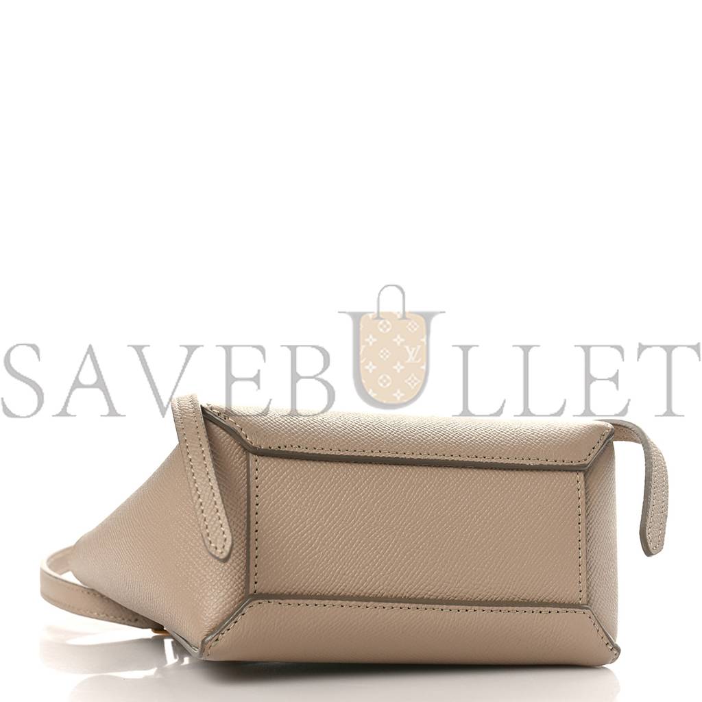 CELINE GRAINED CALFSKIN PICO BELT BAG LIGHT TAUPE (15*15*9cm) CELINE GRAINED CALFSKIN PICO BELT BAG LIGHT TAUPE (15*15*9cm)