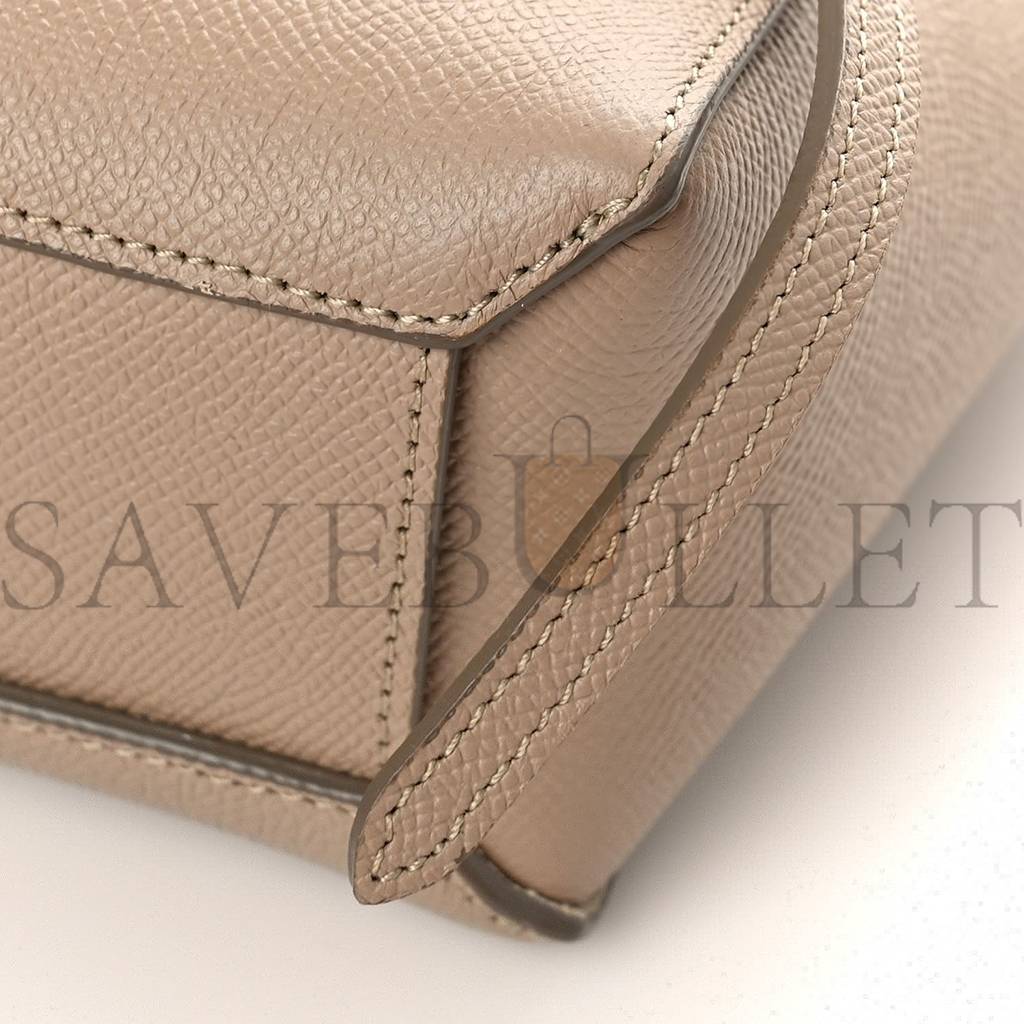 CELINE GRAINED CALFSKIN PICO BELT BAG LIGHT TAUPE (15*15*9cm) CELINE GRAINED CALFSKIN PICO BELT BAG LIGHT TAUPE (15*15*9cm)