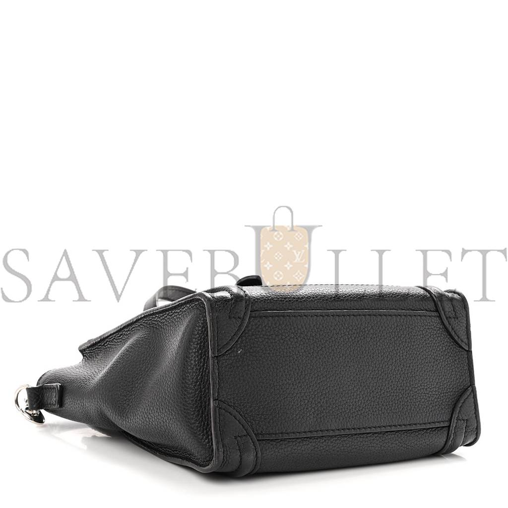 CELINE DRUMMED CALFSKIN NANO LUGGAGE BLACK (20*20*10cm) CELINE DRUMMED CALFSKIN NANO LUGGAGE BLACK (20*20*10cm)