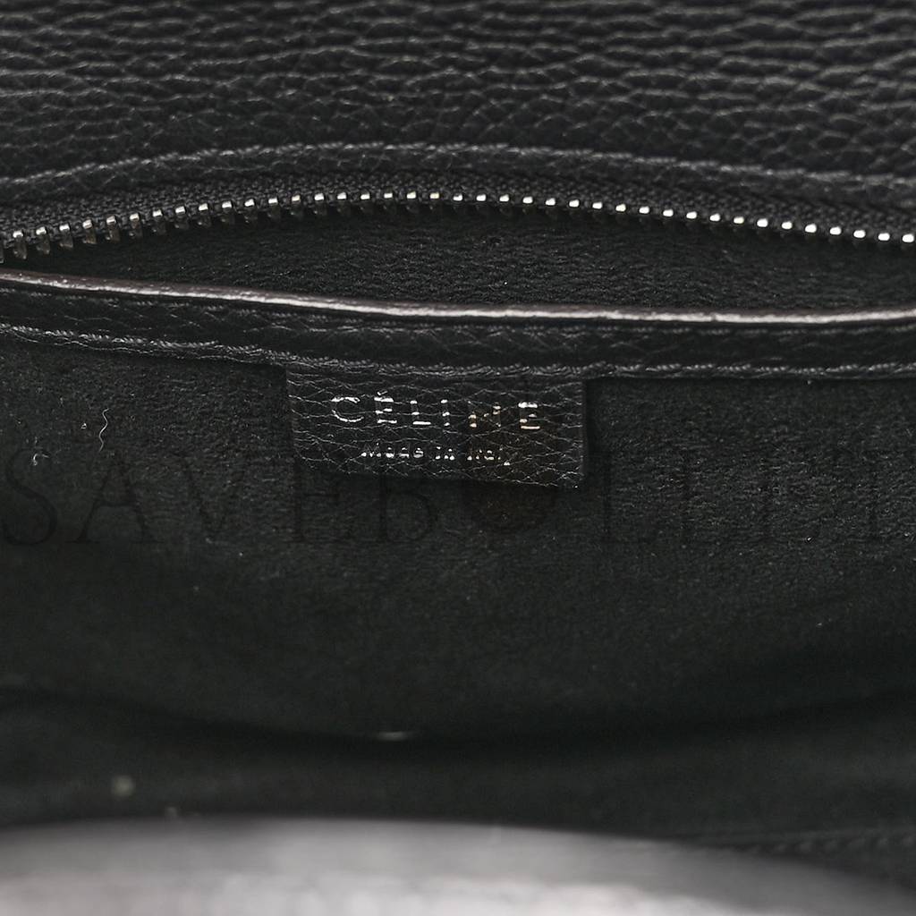 CELINE DRUMMED CALFSKIN NANO LUGGAGE BLACK (20*20*10cm) CELINE DRUMMED CALFSKIN NANO LUGGAGE BLACK (20*20*10cm)