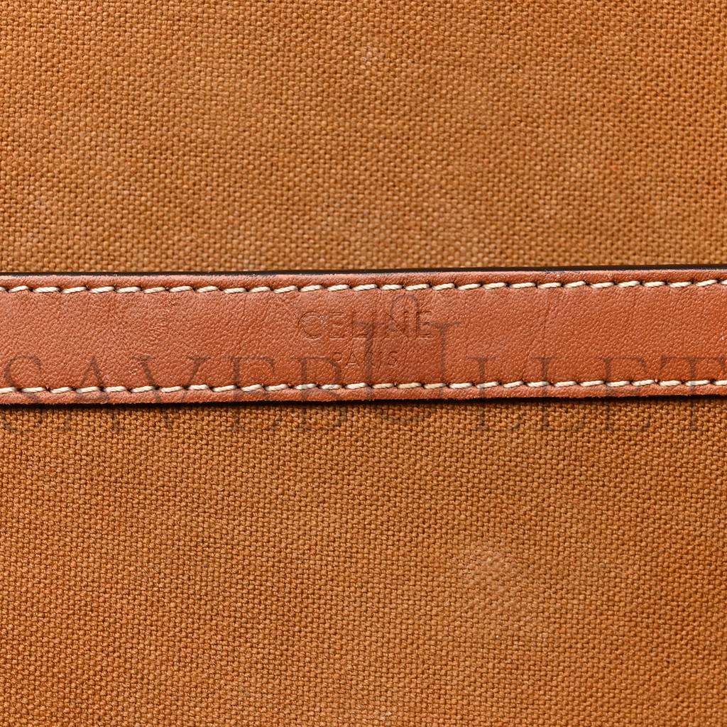CELINE TRIOMPHE CANVAS CALFSKIN MEDIUM CABAS BAG TAN (31*30*18cm) CELINE TRIOMPHE CANVAS CALFSKIN MEDIUM CABAS BAG TAN (31*30*18cm)