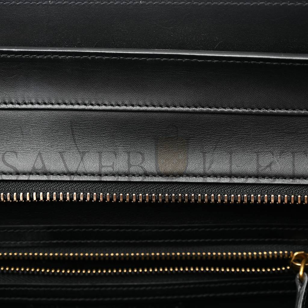 CELINE BULLHIDE CALFSKIN MINI BI-COLOR LUGGAGE BLACK WHITE (34*30*17cm) CELINE BULLHIDE CALFSKIN MINI BI-COLOR LUGGAGE BLACK WHITE (34*30*17cm)