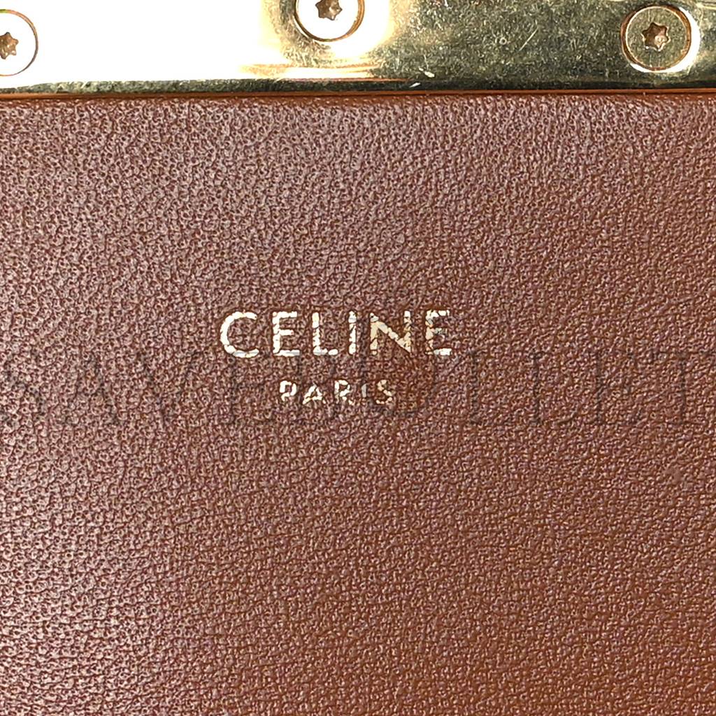 CELINE CANVAS CALFSKIN TRIOMPHE SHOULDER BAG WHITE (21*11*5cm) CELINE CANVAS CALFSKIN TRIOMPHE SHOULDER BAG WHITE (21*11*5cm)