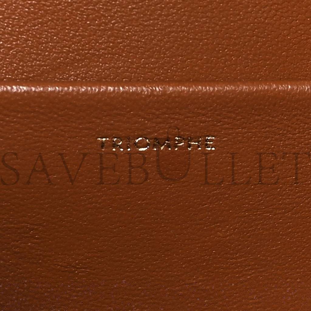 CELINE CANVAS CALFSKIN TRIOMPHE SHOULDER BAG WHITE (21*11*5cm) CELINE CANVAS CALFSKIN TRIOMPHE SHOULDER BAG WHITE (21*11*5cm)
