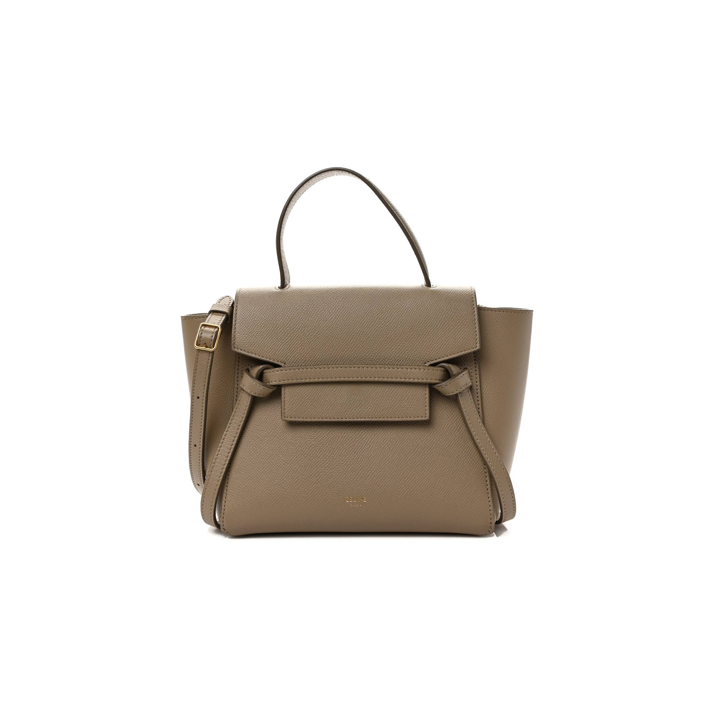CELINE GRAINED CALFSKIN NANO BELT BAG LIGHT TAUPE (20*19*11cm) CELINE GRAINED CALFSKIN NANO BELT BAG LIGHT TAUPE (20*19*11cm)