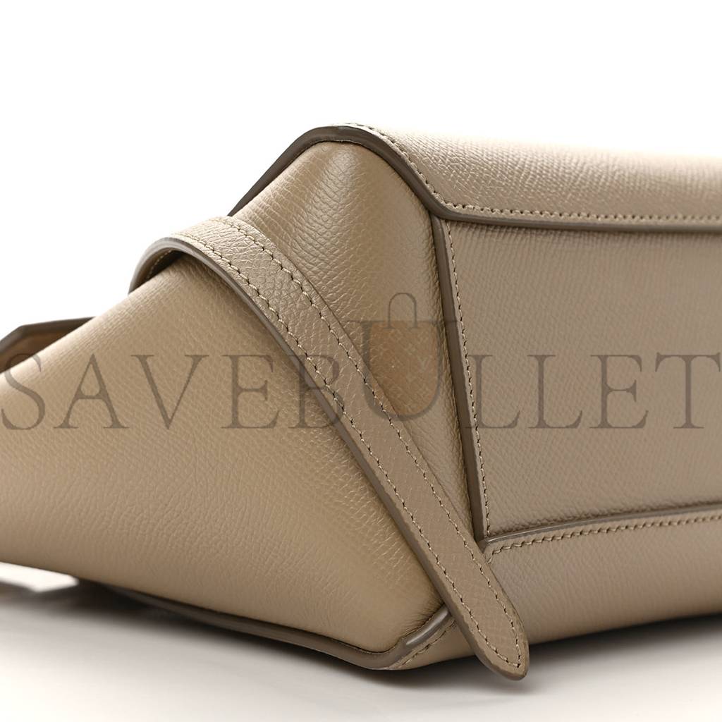 CELINE GRAINED CALFSKIN NANO BELT BAG LIGHT TAUPE (20*19*11cm) CELINE GRAINED CALFSKIN NANO BELT BAG LIGHT TAUPE (20*19*11cm)