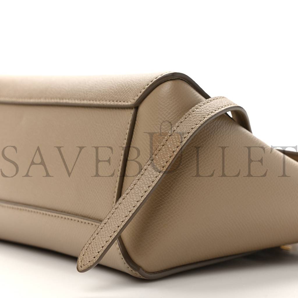 CELINE GRAINED CALFSKIN NANO BELT BAG LIGHT TAUPE (20*19*11cm) CELINE GRAINED CALFSKIN NANO BELT BAG LIGHT TAUPE (20*19*11cm)