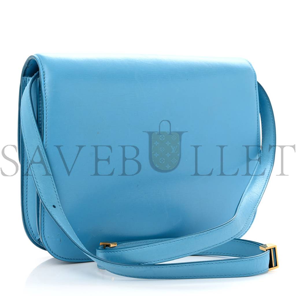 CELINE BOX CALFSKIN MEDIUM CLASSIC BOX FLAP BAG BLUE (23*18*6cm) CELINE BOX CALFSKIN MEDIUM CLASSIC BOX FLAP BAG BLUE (23*18*6cm)
