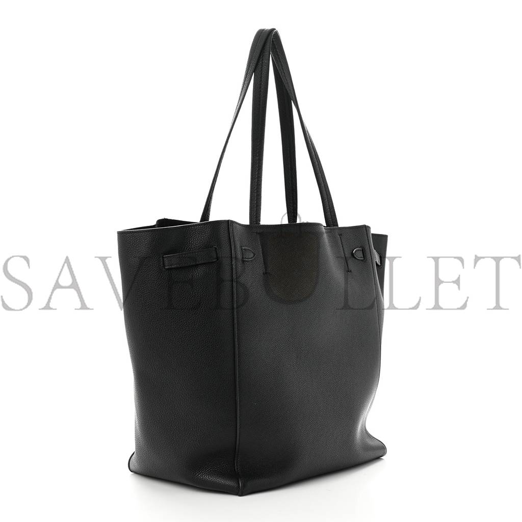 CELINE SOFT GRAINED CALFSKIN SMALL BELT CABAS PHANTOM BLACK (29*27*17cm) CELINE SOFT GRAINED CALFSKIN SMALL BELT CABAS PHANTOM BLACK (29*27*17cm)