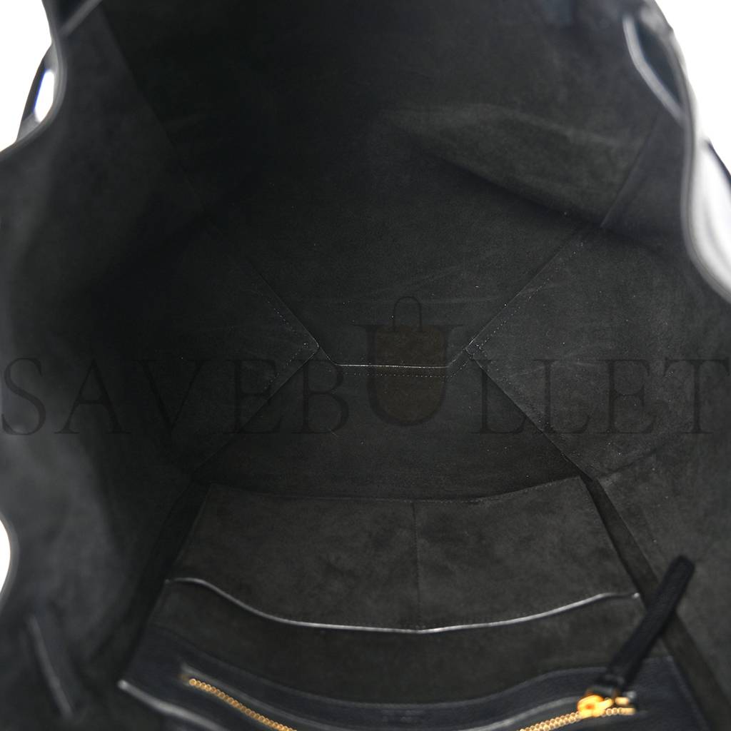 CELINE SOFT GRAINED CALFSKIN SMALL BELT CABAS PHANTOM BLACK (29*27*17cm) CELINE SOFT GRAINED CALFSKIN SMALL BELT CABAS PHANTOM BLACK (29*27*17cm)