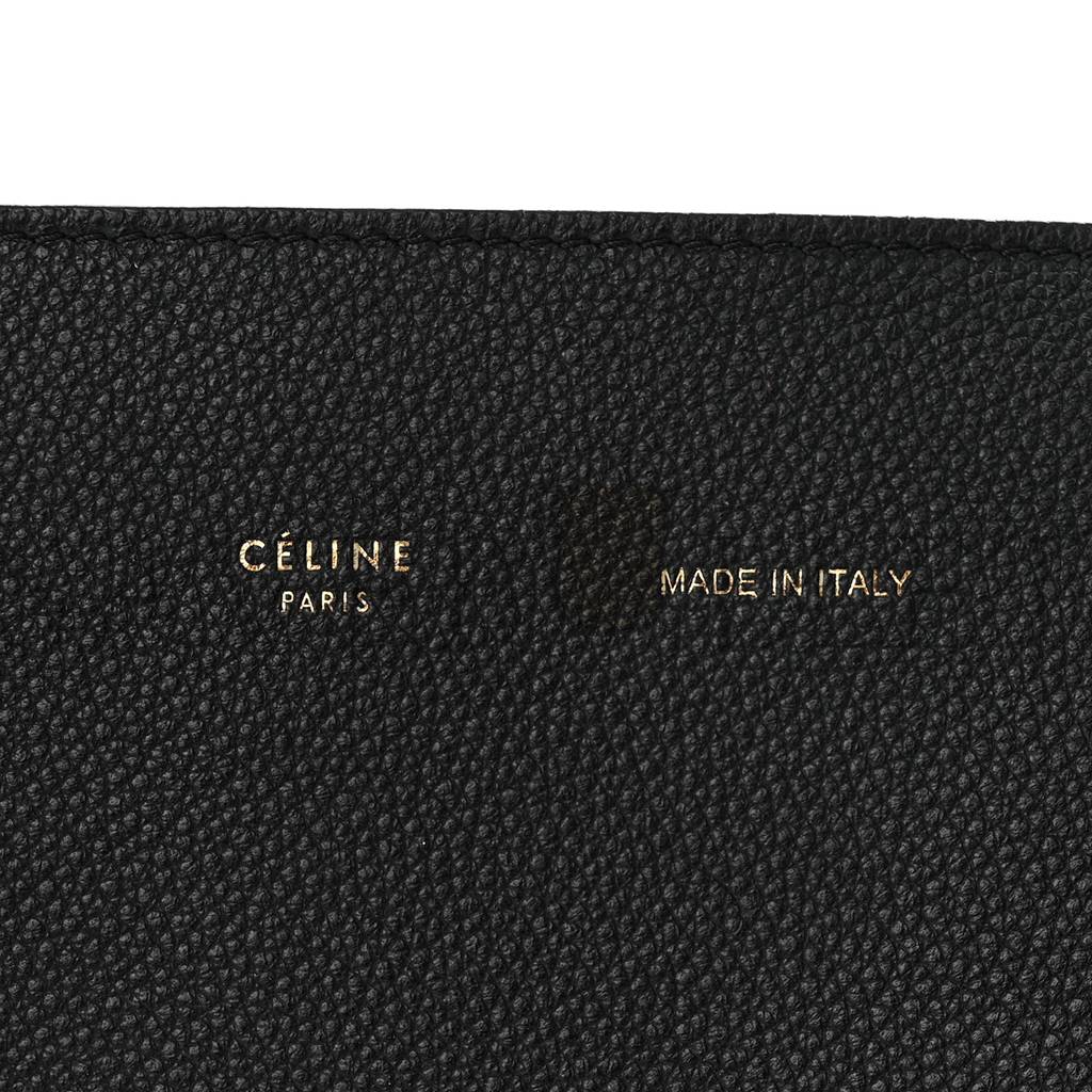 CELINE SOFT GRAINED CALFSKIN SMALL BELT CABAS PHANTOM BLACK (29*27*17cm) CELINE SOFT GRAINED CALFSKIN SMALL BELT CABAS PHANTOM BLACK (29*27*17cm)