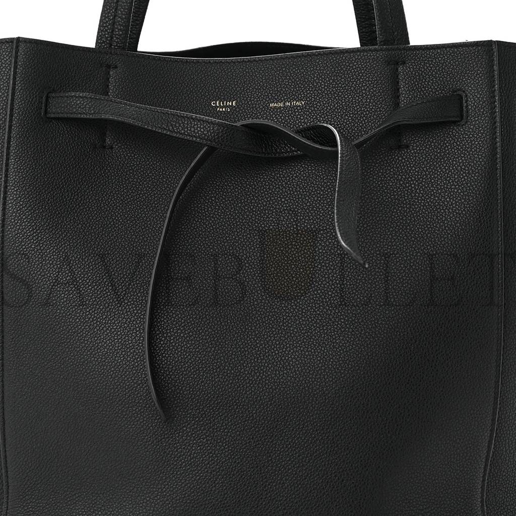 CELINE SOFT GRAINED CALFSKIN SMALL BELT CABAS PHANTOM BLACK (29*27*17cm) CELINE SOFT GRAINED CALFSKIN SMALL BELT CABAS PHANTOM BLACK (29*27*17cm)