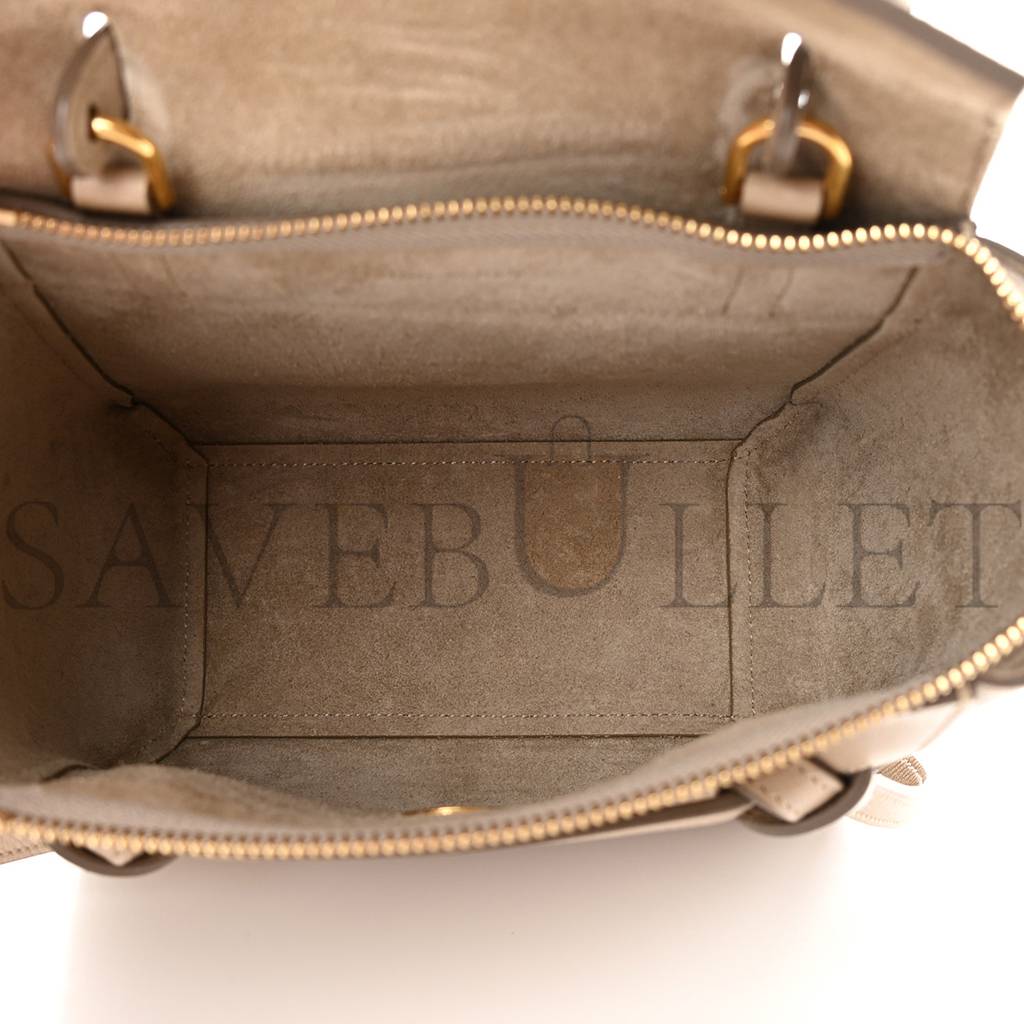 CELINE GRAINED CALFSKIN NANO BELT BAG LIGHT TAUPE (20*18*11cm) CELINE GRAINED CALFSKIN NANO BELT BAG LIGHT TAUPE (20*18*11cm)