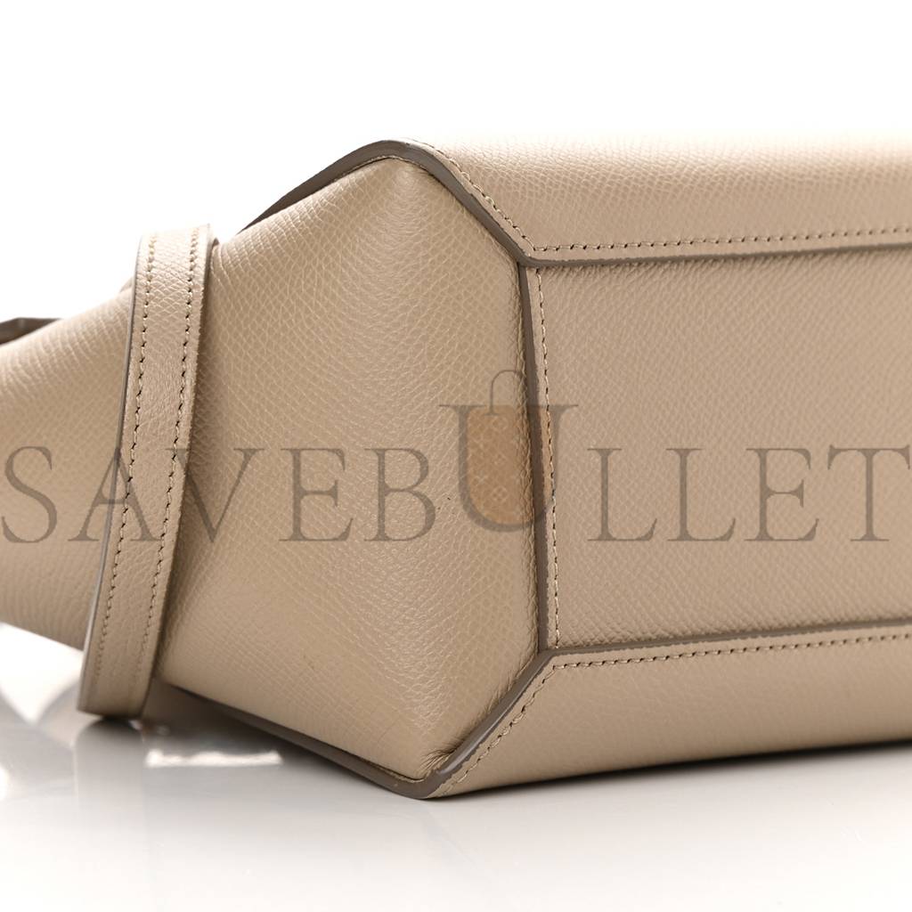 CELINE GRAINED CALFSKIN NANO BELT BAG LIGHT TAUPE (20*18*11cm) CELINE GRAINED CALFSKIN NANO BELT BAG LIGHT TAUPE (20*18*11cm)