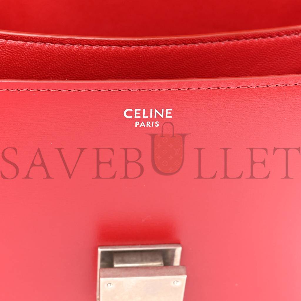 CELINE BOX CALFSKIN MEDIUM CLASSIC BOX FLAP BAG RED (23*18*6cm) CELINE BOX CALFSKIN MEDIUM CLASSIC BOX FLAP BAG RED (23*18*6cm)