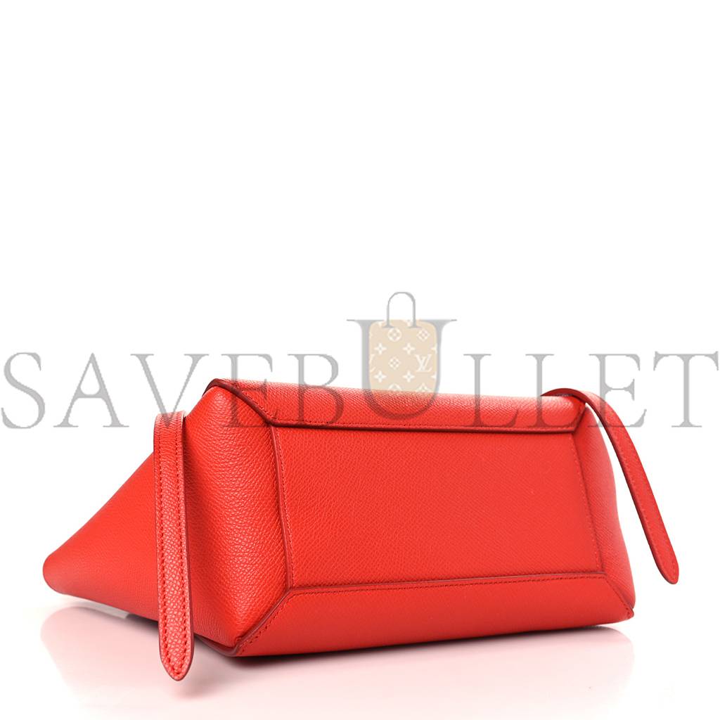 CELINE GRAINED CALFSKIN NANO BELT BAG CARNELIAN (20*20*12cm) CELINE GRAINED CALFSKIN NANO BELT BAG CARNELIAN (20*20*12cm)
