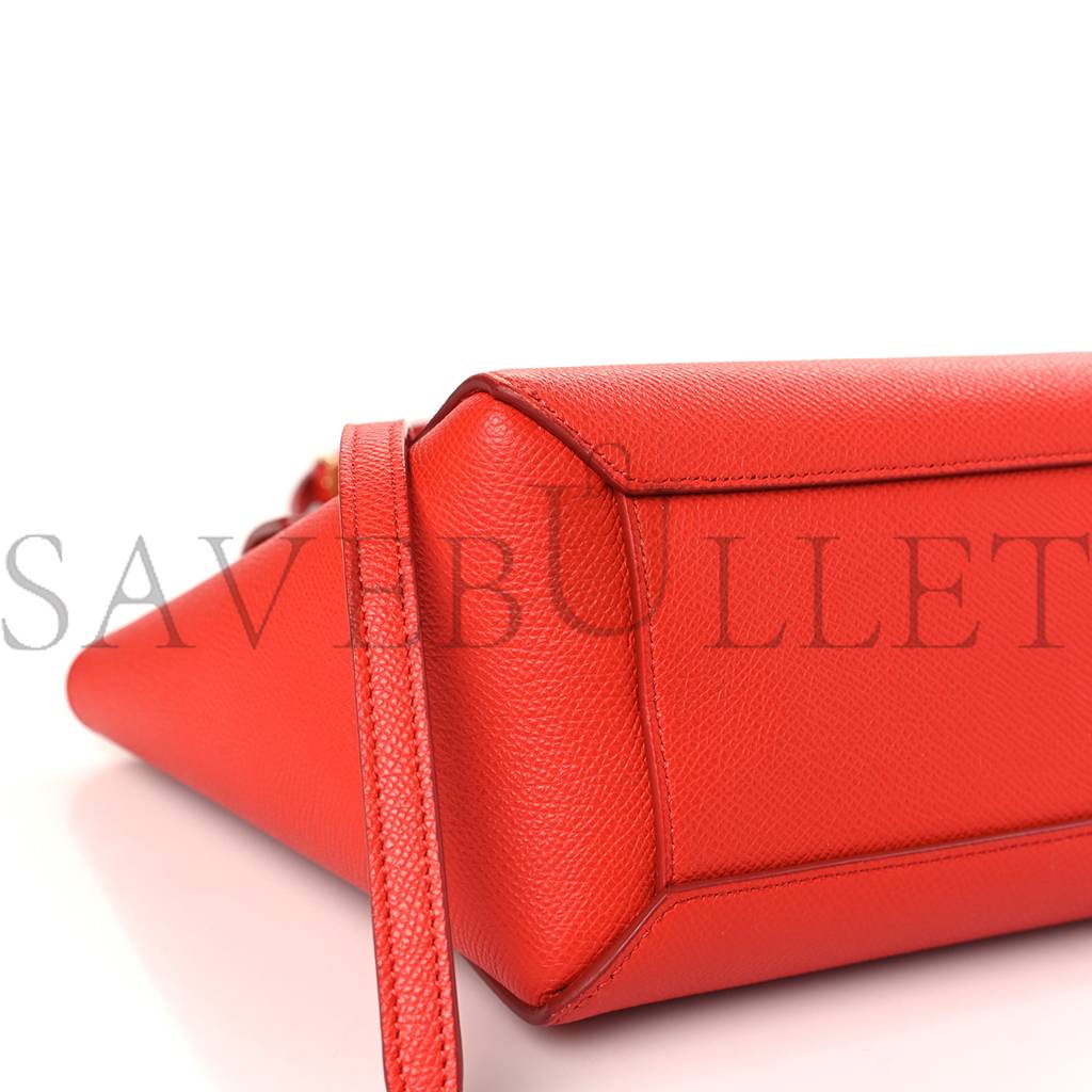 CELINE GRAINED CALFSKIN NANO BELT BAG CARNELIAN (20*20*12cm) CELINE GRAINED CALFSKIN NANO BELT BAG CARNELIAN (20*20*12cm)