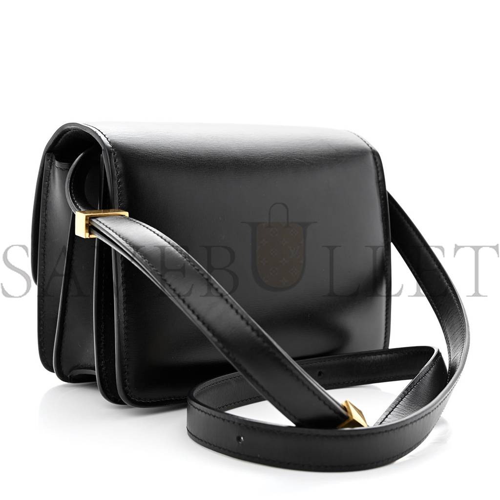 CELINE BOX CALFSKIN SMALL CLASSIC BOX FLAP BAG BLACK (17*13*8cm) CELINE BOX CALFSKIN SMALL CLASSIC BOX FLAP BAG BLACK (17*13*8cm)