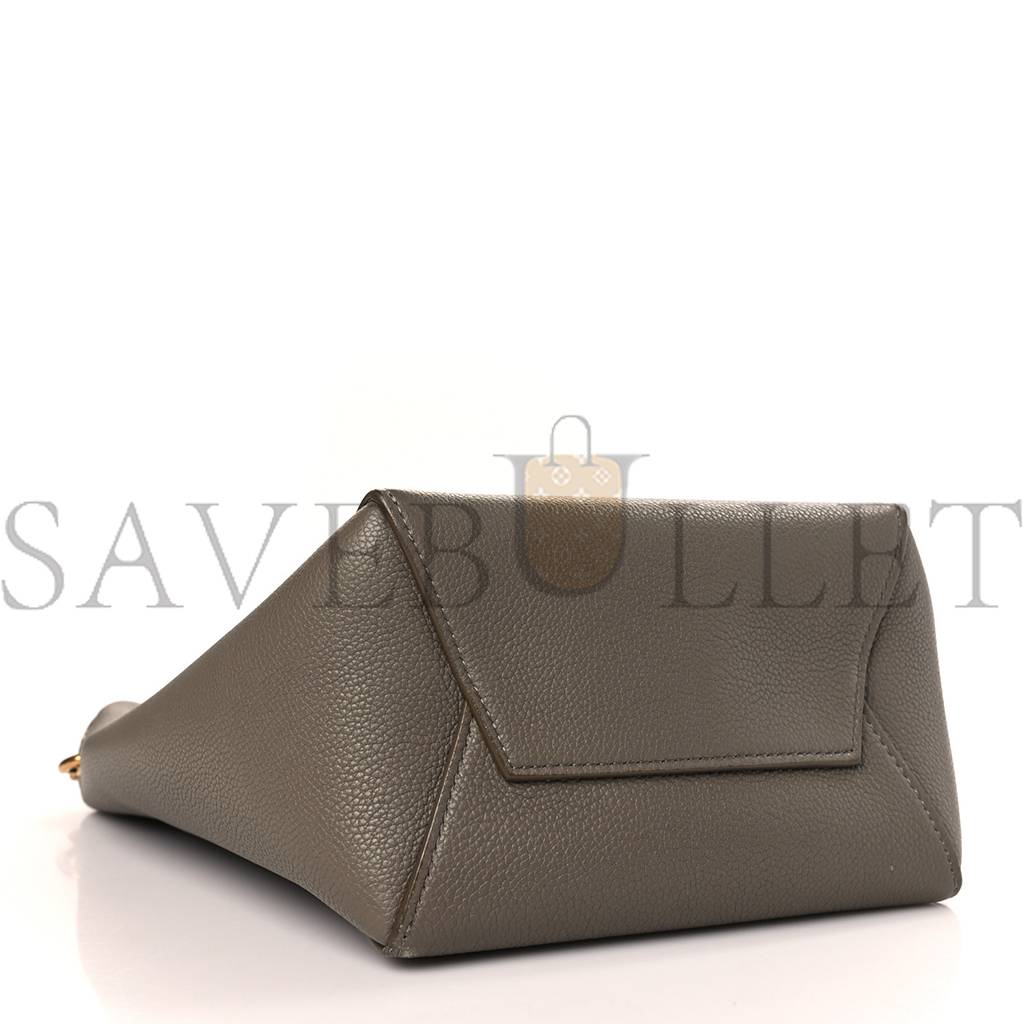 CELINE SOFT GRAINED CALFSKIN SMALL SANGLE BUCKET BAG TAUPE (25*18*12cm) CELINE SOFT GRAINED CALFSKIN SMALL SANGLE BUCKET BAG TAUPE (25*18*12cm)