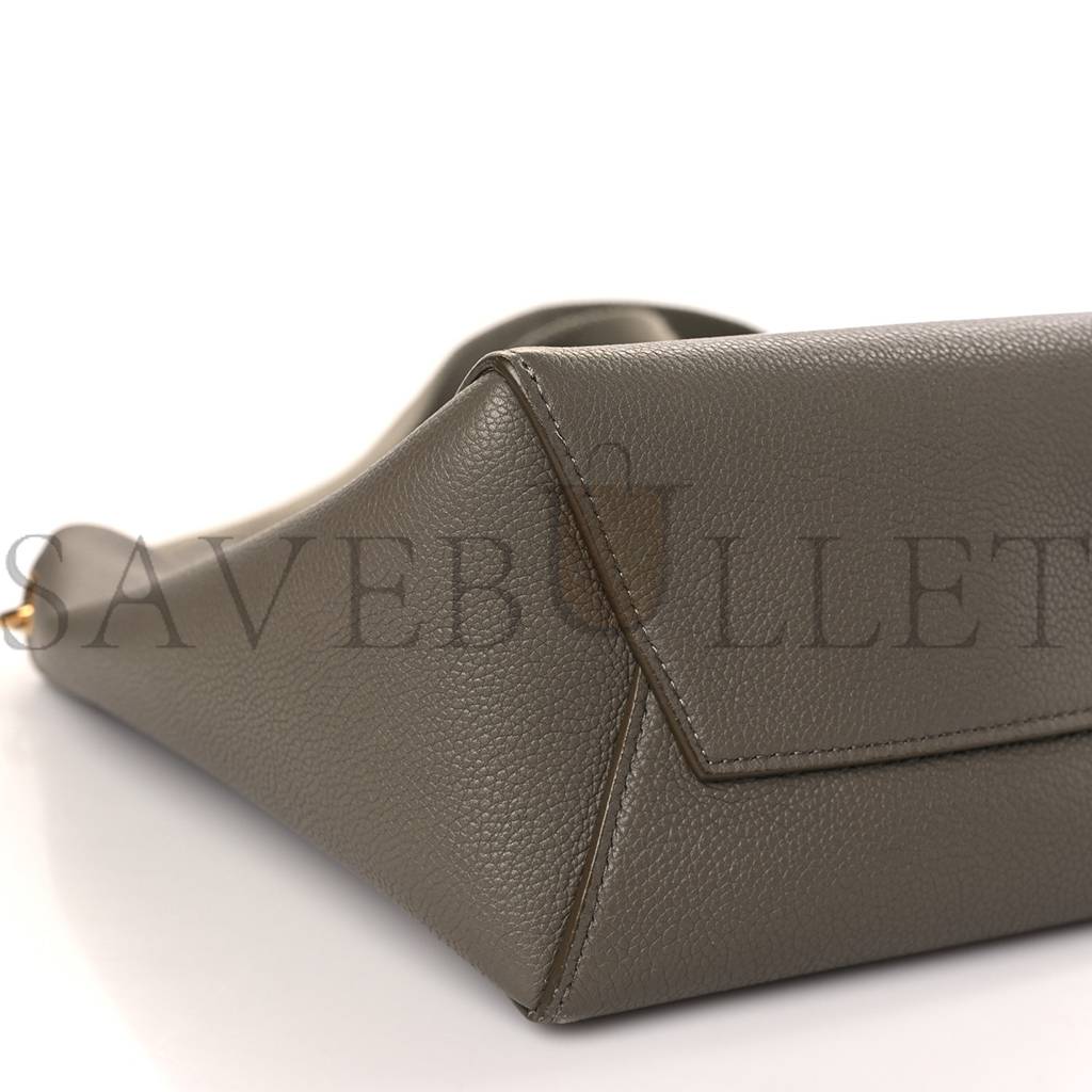 CELINE SOFT GRAINED CALFSKIN SMALL SANGLE BUCKET BAG TAUPE (25*18*12cm) CELINE SOFT GRAINED CALFSKIN SMALL SANGLE BUCKET BAG TAUPE (25*18*12cm)