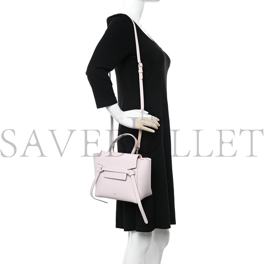 CELINE GRAINED CALFSKIN NANO BELT BAG PEONY (20*17*11cm) CELINE GRAINED CALFSKIN NANO BELT BAG PEONY (20*17*11cm)