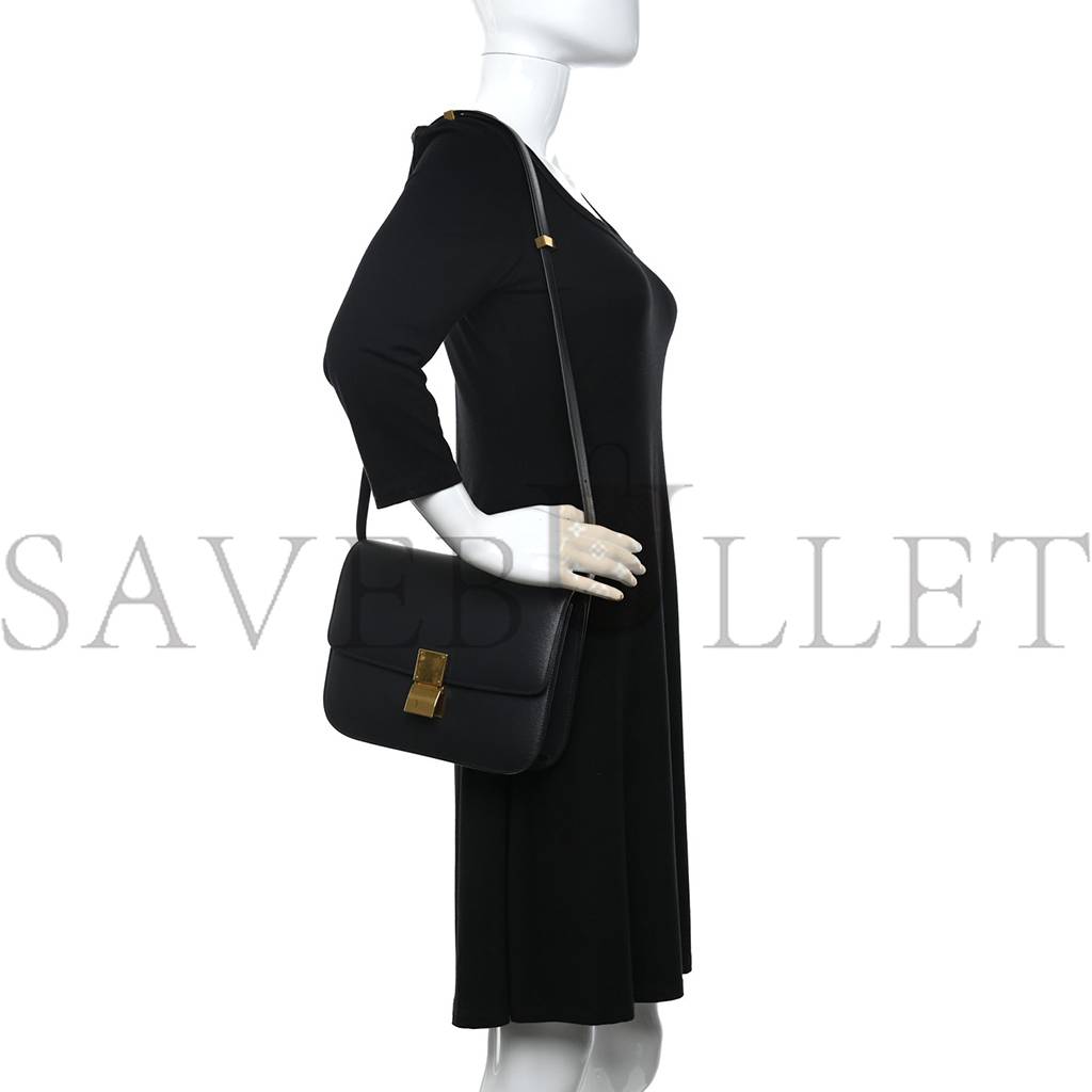 CELINE LIEGE CALFSKIN MEDIUM CLASSIC BOX FLAP BAG DARK BLUE (23*18*6cm) CELINE LIEGE CALFSKIN MEDIUM CLASSIC BOX FLAP BAG DARK BLUE (23*18*6cm)