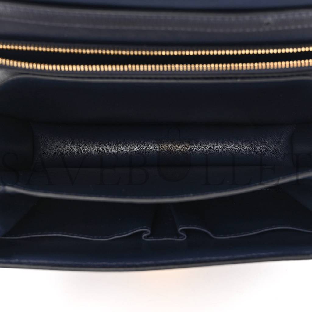 CELINE LIEGE CALFSKIN MEDIUM CLASSIC BOX FLAP BAG DARK BLUE (23*18*6cm) CELINE LIEGE CALFSKIN MEDIUM CLASSIC BOX FLAP BAG DARK BLUE (23*18*6cm)