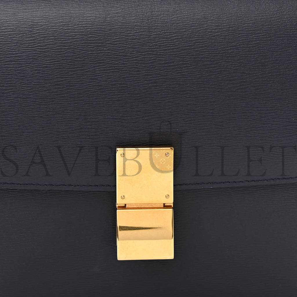 CELINE LIEGE CALFSKIN MEDIUM CLASSIC BOX FLAP BAG DARK BLUE (23*18*6cm) CELINE LIEGE CALFSKIN MEDIUM CLASSIC BOX FLAP BAG DARK BLUE (23*18*6cm)