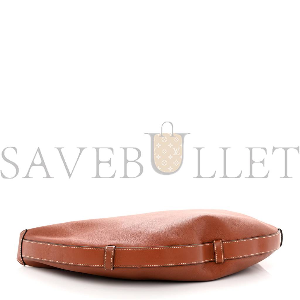 CELINE SUPPLE CALFSKIN MEDIUM STRAP LEANDRE SHOULDER BAG BROWN (44*27*3cm) CELINE SUPPLE CALFSKIN MEDIUM STRAP LEANDRE SHOULDER BAG BROWN (44*27*3cm)