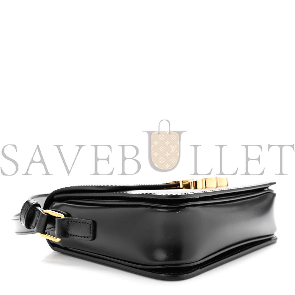 CELINE SHINY CALFSKIN TEEN TRIOMPHE BLACK (19*14*6cm) CELINE SHINY CALFSKIN TEEN TRIOMPHE BLACK (19*14*6cm)