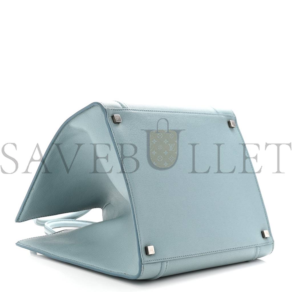 CELINE GRAINED CALFSKIN MEDIUM PHANTOM LUGGAGE SKY BLUE (30*29*25cm) CELINE GRAINED CALFSKIN MEDIUM PHANTOM LUGGAGE SKY BLUE (30*29*25cm)