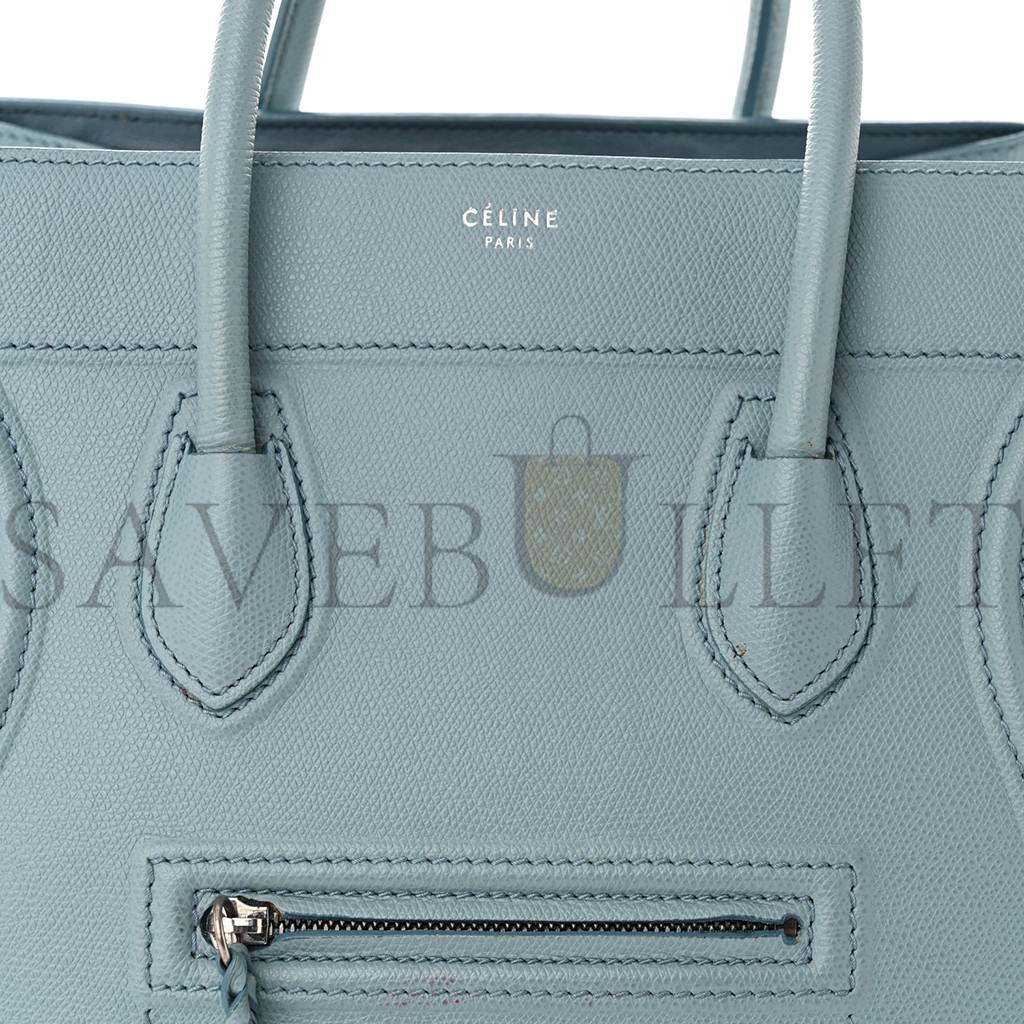 CELINE GRAINED CALFSKIN MEDIUM PHANTOM LUGGAGE SKY BLUE (30*29*25cm) CELINE GRAINED CALFSKIN MEDIUM PHANTOM LUGGAGE SKY BLUE (30*29*25cm)