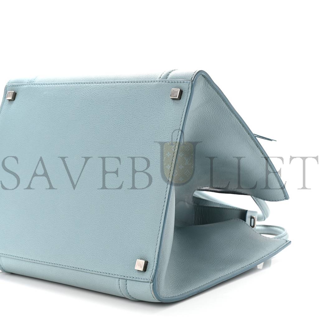 CELINE GRAINED CALFSKIN MEDIUM PHANTOM LUGGAGE SKY BLUE (30*29*25cm) CELINE GRAINED CALFSKIN MEDIUM PHANTOM LUGGAGE SKY BLUE (30*29*25cm)