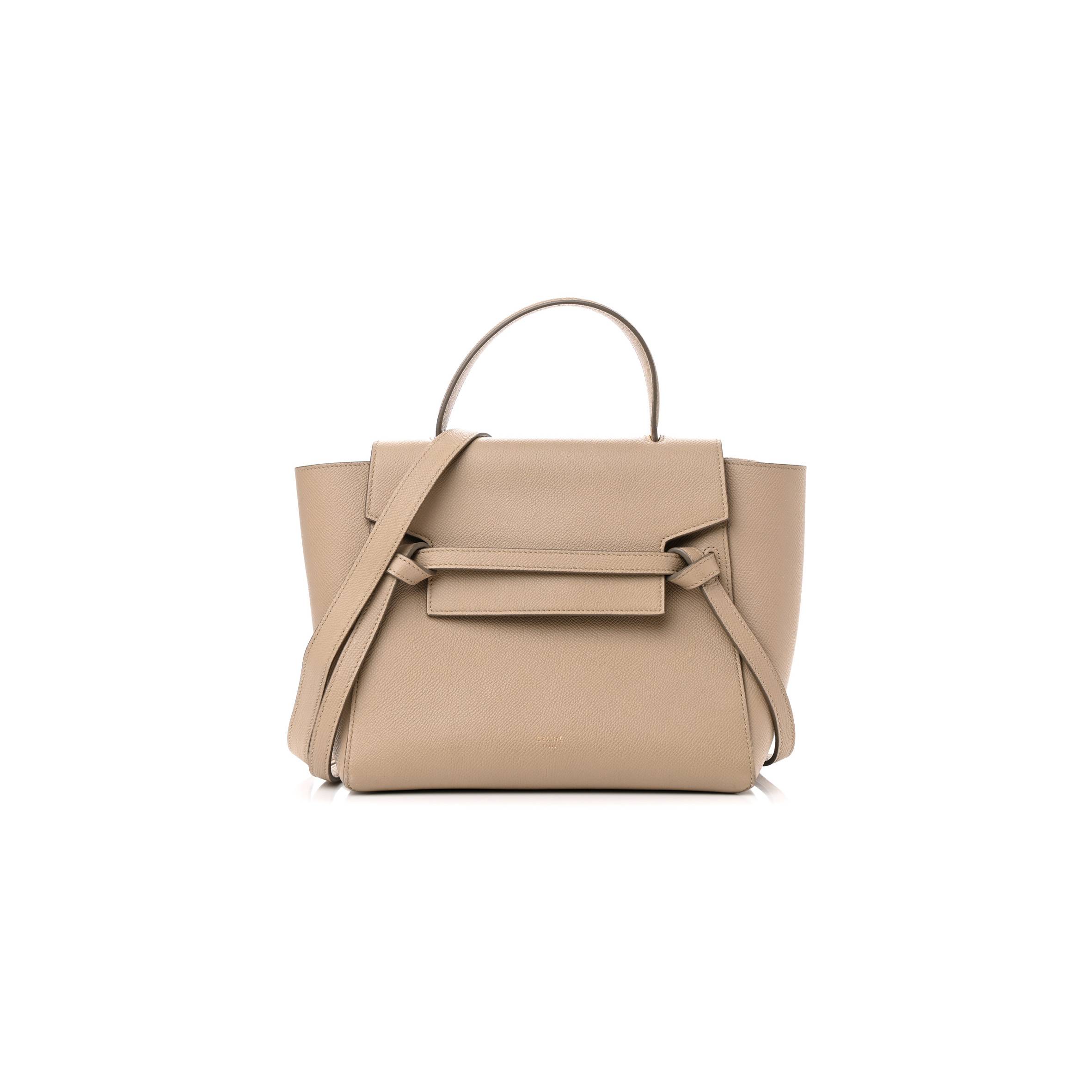 CELINE GRAINED CALFSKIN MICRO BELT BAG LIGHT TAUPE (23*22*13cm) CELINE GRAINED CALFSKIN MICRO BELT BAG LIGHT TAUPE (23*22*13cm)