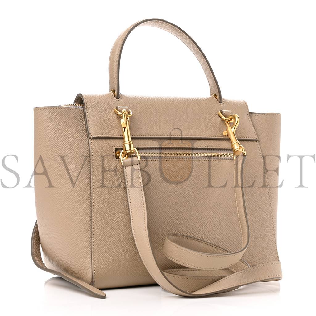 CELINE GRAINED CALFSKIN MICRO BELT BAG LIGHT TAUPE (23*22*13cm) CELINE GRAINED CALFSKIN MICRO BELT BAG LIGHT TAUPE (23*22*13cm)