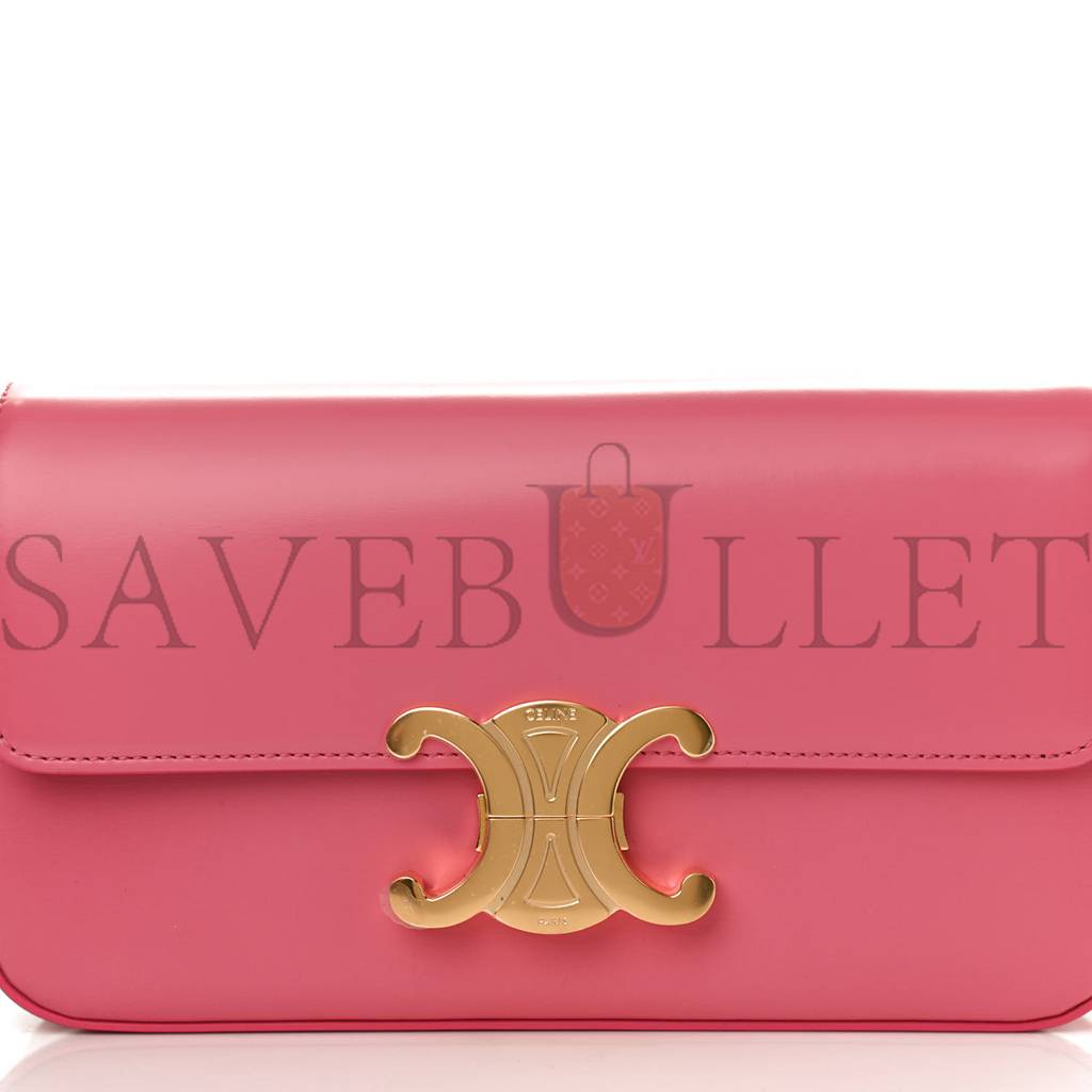 CELINE SHINY CALFSKIN TRIOMPHE FLAMINGO (20*11*4cm) CELINE SHINY CALFSKIN TRIOMPHE FLAMINGO (20*11*4cm)