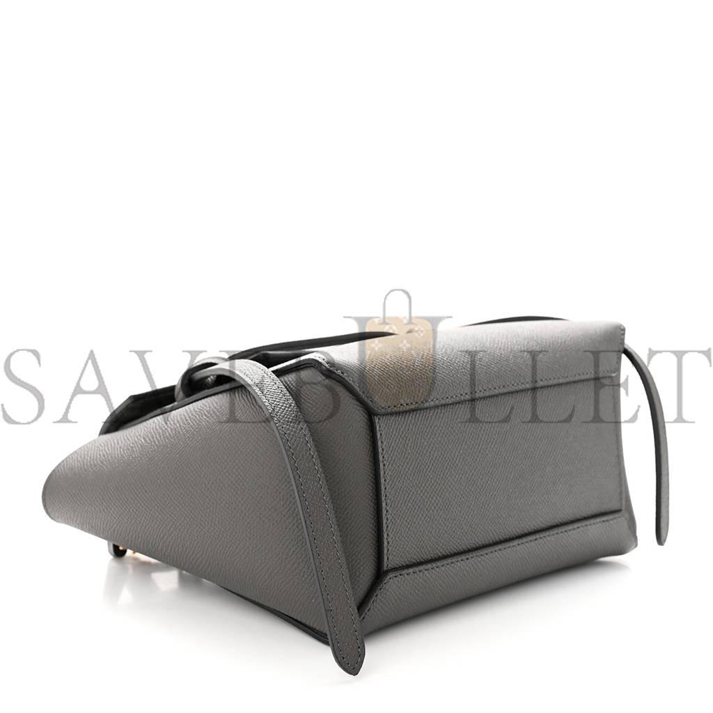 CELINE GRAINED CALFSKIN NANO BELT BAG GREY (20*17*11cm) CELINE GRAINED CALFSKIN NANO BELT BAG GREY (20*17*11cm)
