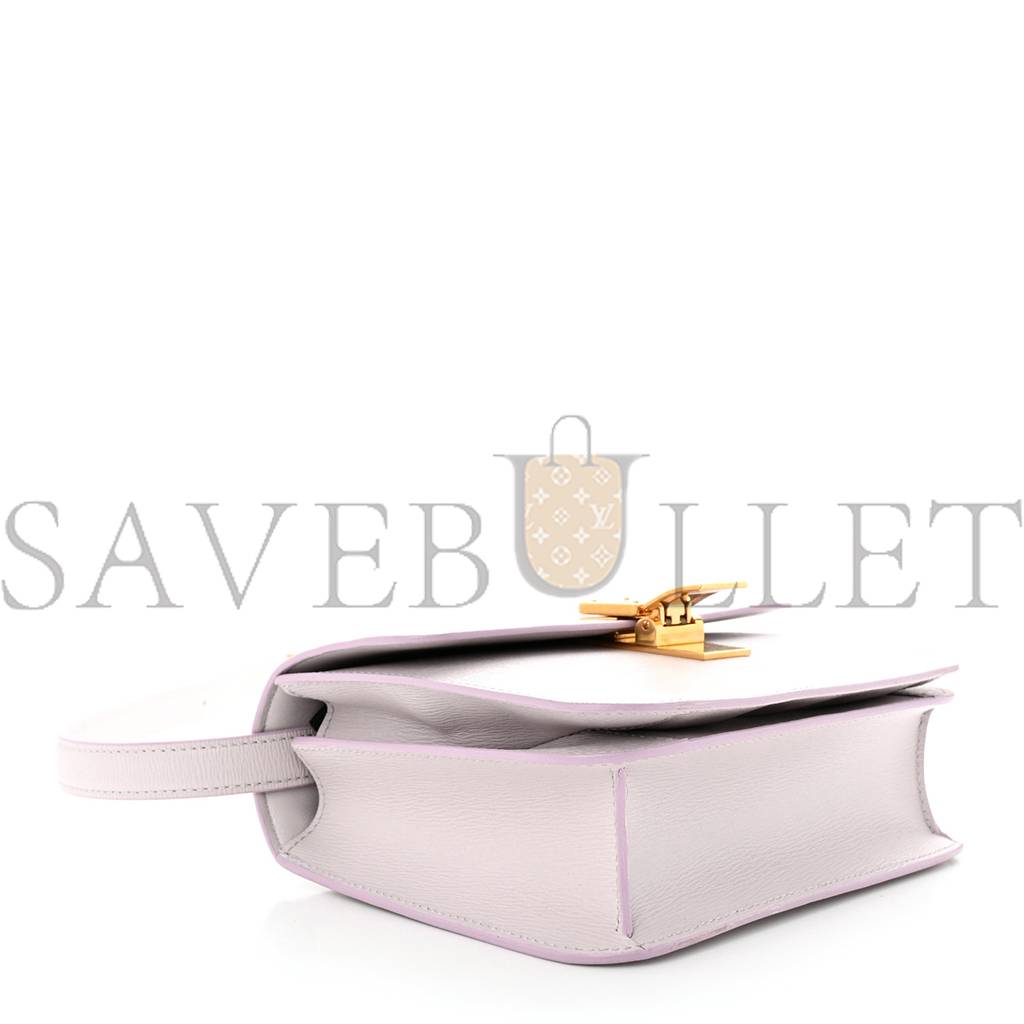 CELINE LIEGE CALFSKIN TEEN CLASSIC BOX FLAP BAG LAVENDER GREY (18*15*6cm) CELINE LIEGE CALFSKIN TEEN CLASSIC BOX FLAP BAG LAVENDER GREY (18*15*6cm)