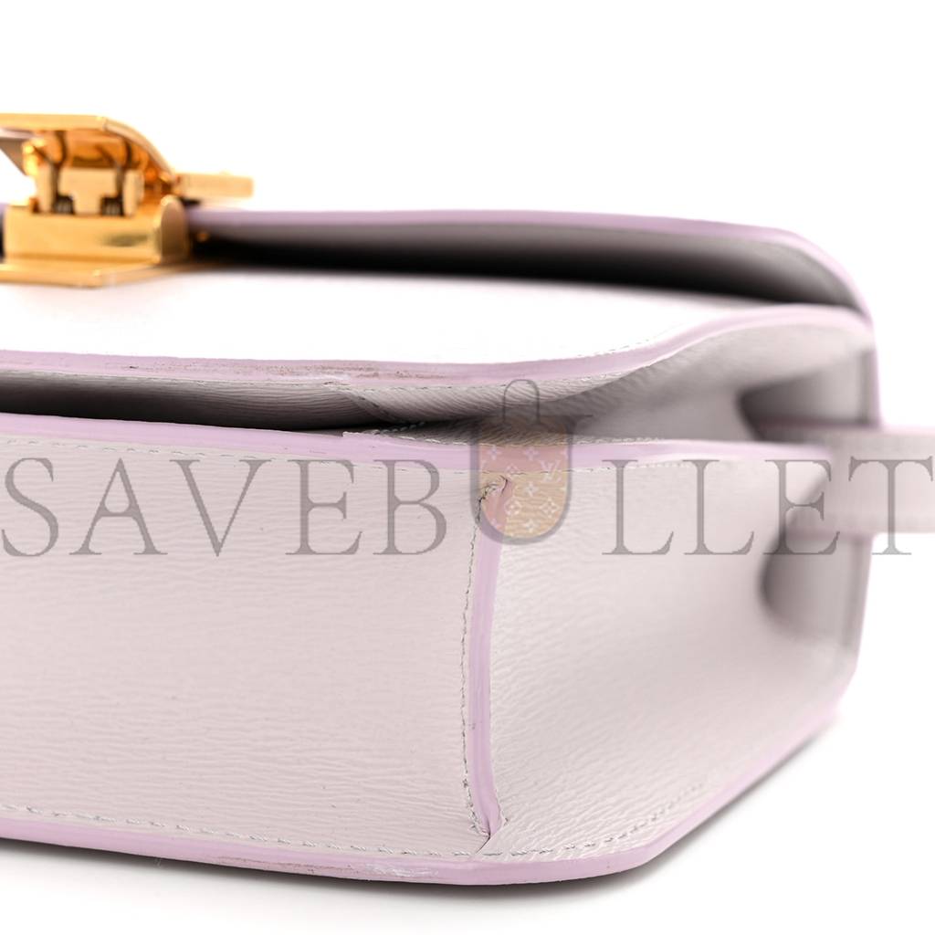 CELINE LIEGE CALFSKIN TEEN CLASSIC BOX FLAP BAG LAVENDER GREY (18*15*6cm) CELINE LIEGE CALFSKIN TEEN CLASSIC BOX FLAP BAG LAVENDER GREY (18*15*6cm)