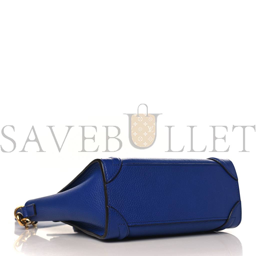 CELINE DRUMMED CALFSKIN NANO LUGGAGE INDIGO (20*20*10cm) CELINE DRUMMED CALFSKIN NANO LUGGAGE INDIGO (20*20*10cm)