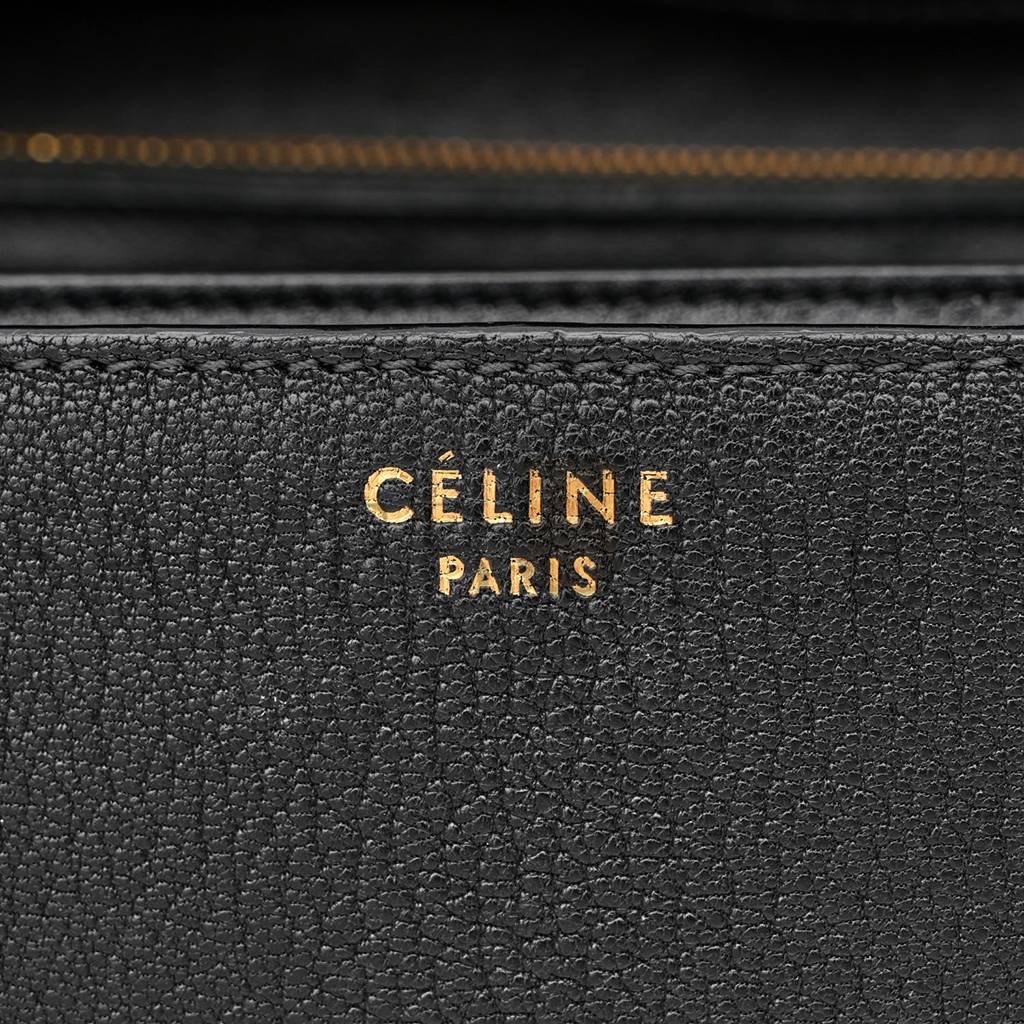 CELINE LIEGE CALFSKIN MEDIUM CLASSIC BOX FLAP BAG BLACK (24*18*7cm) CELINE LIEGE CALFSKIN MEDIUM CLASSIC BOX FLAP BAG BLACK (24*18*7cm)