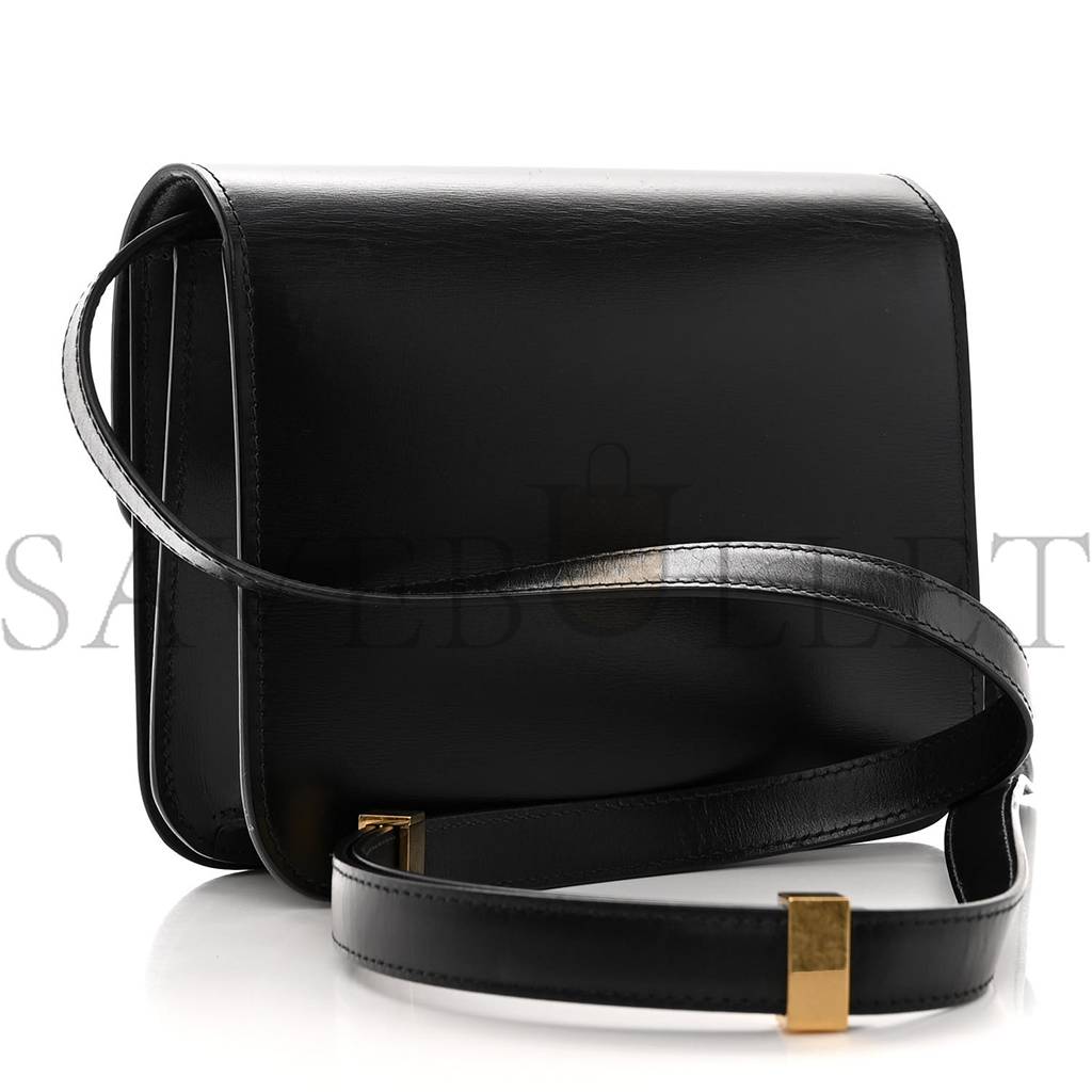 CELINE BOX CALFSKIN TEEN CLASSIC BOX FLAP BAG BLACK (18*15*6cm) CELINE BOX CALFSKIN TEEN CLASSIC BOX FLAP BAG BLACK (18*15*6cm)